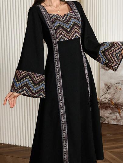 Al Najma Women's Turkish Maxi Dress & Arab Traditional Abaya, Modest Elegant A Line Maxi Kaftan & Jalabiya, For Evening Party/Wedding Guest/Anniversary